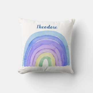 Coussin Aquarelle arc-en-ciel Garçons Personnalisés