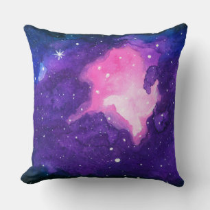 Coussin Aquarelle Art, Nebula Stars Galaxy Universe Space