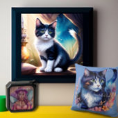 Coussin Aquarelle bleu Fairytale