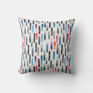 Coussin Aquarelle brosse, coloré et transparent