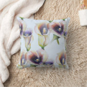 Coussin Aquarelle Calla Lys dans les couleurs dégradées (Couverture)