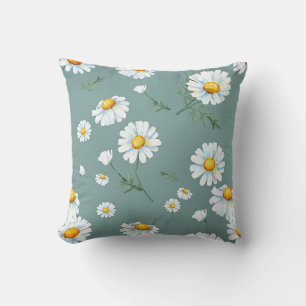 Coussin Aquarelle Chamomile Motif à fleurs