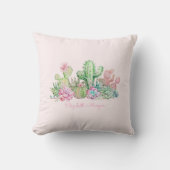 Coussin Aquarelle Chic Succulentes (Recto)
