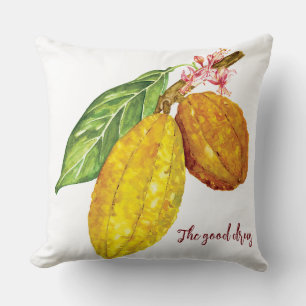 Coussin Aquarelle chocolat fruit