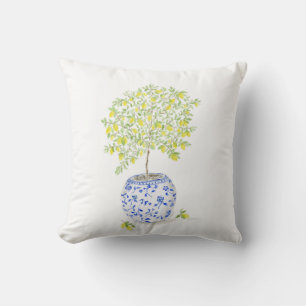 Coussin Aquarelle citron