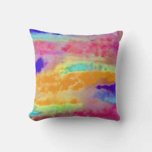 Coussin Aquarelle colorée abstraite