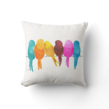 Aquarelle colorée Oiseaux