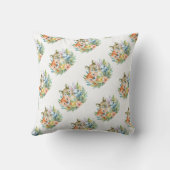 Coussin Aquarelle conception d'animaux mignons (Verso)