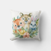 Coussin Aquarelle conception d'animaux mignons (Recto)