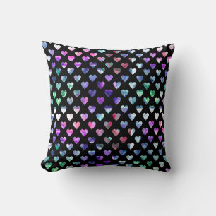 Coussin Aquarelle couleur mignonne Motif d'amour du coeur