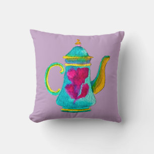Coussin Aquarelle couleur turque teapot