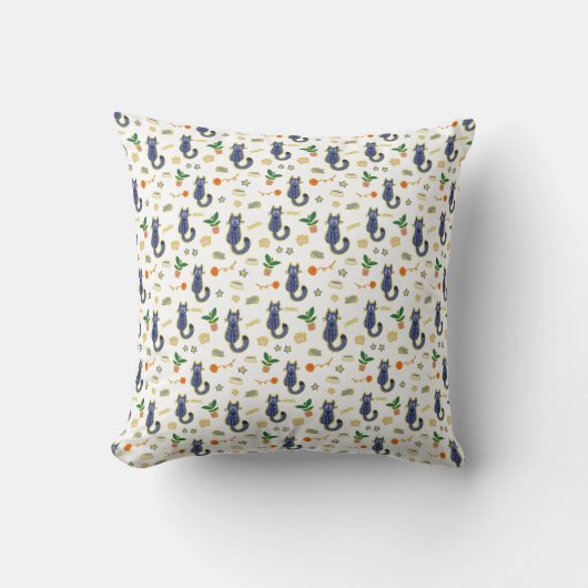 Coussin Aquarelle Cute Chats Motif (Recto)