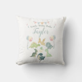 Coussin Aquarelle Cute Dinosaur Bébé personnalisé (Recto)