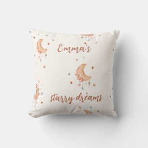 Coussin Aquarelle Cute Lune Et Étoiles
