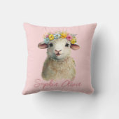 Coussin Aquarelle d'animal de ferme pour bébé mignon Perso (Verso)