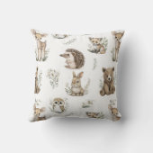 Coussin Aquarelle d'animaux mignons de la forêt (Verso)