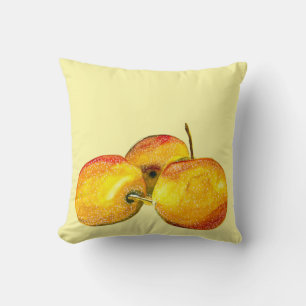 Coussin Aquarelle de fruit jaune perruque