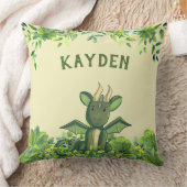 Coussin Aquarelle de la forêt verte Bébé Dragon  (Couverture)