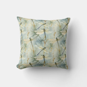 Coussin Aquarelle de libellule paisible