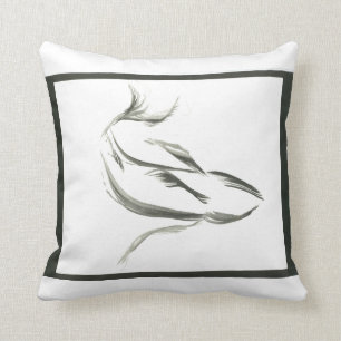 Coussin Aquarelle de méditation de course de brosse de ze