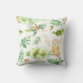 Coussin Aquarelle de Owl Greenery (Recto)