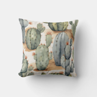 Coussin Aquarelle de Paradise Cactus du plante Lover