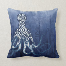 Aquarelle de plage Ombre Motif de Shibori Octopus