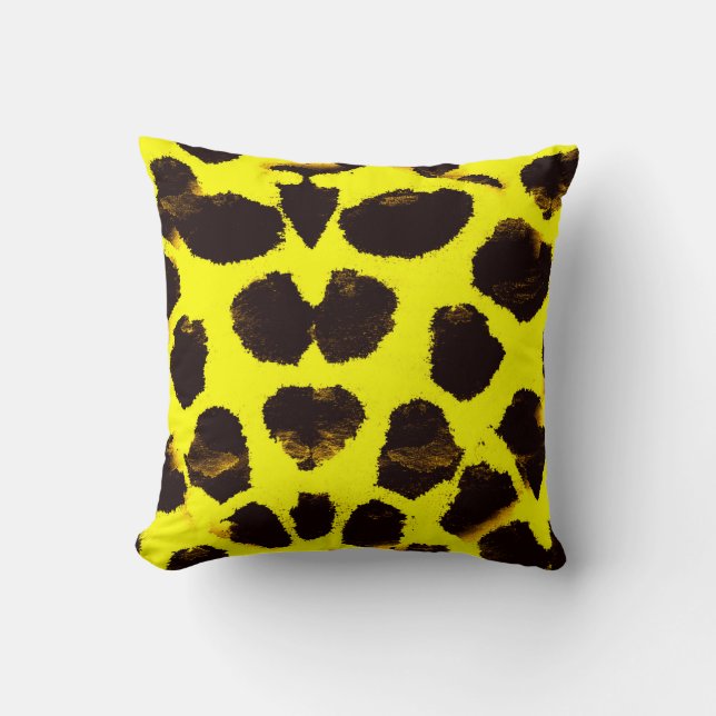 Coussin Aquarelle de Poster de animal Abstrait Leopard (Recto)