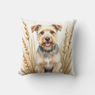 Coussin Aquarelle de Terrier Irlandais à poils doux avec l