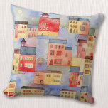 Coussin Aquarelle de Venise<br><div class="desc">Une aquarelle de Venise,  Italie. Architecture,  bâtiments,  canaux et voies navigables,  gondoles et ponts. Art original de Nic Squirrell.</div>