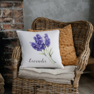 Coussin Aquarelle des fleurs de lavande