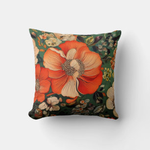 Coussin Aquarelle dessinée à la main sans couture Motif Fl