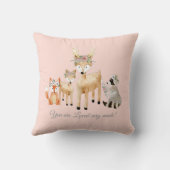 Coussin Aquarelle d'information de naissance de bébé (Verso)