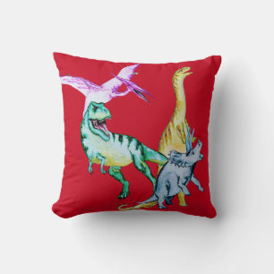 Coussin Aquarelle Dinosaure Enfants