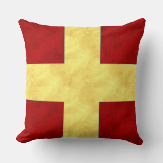 Coussin Aquarelle #Drapeau de signalisation maritime | NB (Recto)