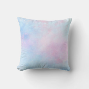 Coussin Aquarelle Dreamy Rose bleu turquoise