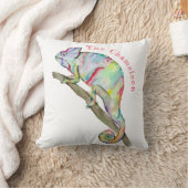 Coussin Aquarelle drôle caméléon (Couverture)