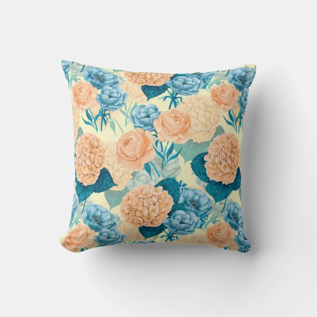 Coussin Aquarelle du jardin de printemps (Recto)