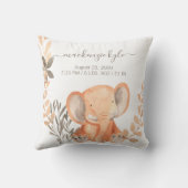 Coussin Aquarelle Elephant Boho Safari (Verso)