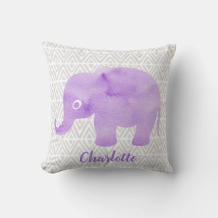 Coussin Aquarelle Elephant Shibori Primitive Chevron