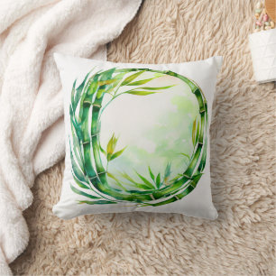 Coussin Aquarelle en bambou design
