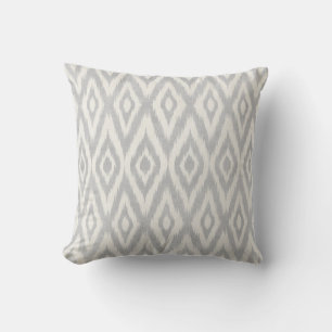 Coussin Aquarelle en pastel aztèque grise Ikat doucement