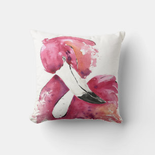 Coussin Aquarelle Flamant rose cadeaux Lover   Amateurs de