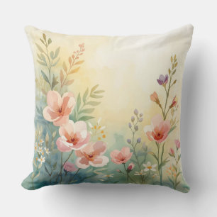 Coussin aquarelle Fleur de printemps