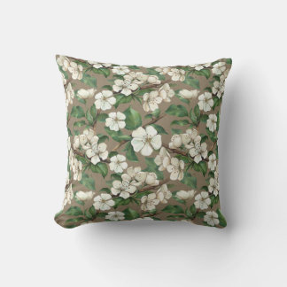 Coussin Aquarelle Fleurs Apple : Motif Vintage.