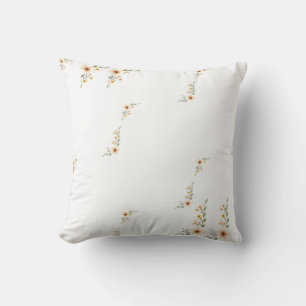 Coussin Aquarelle Fleurs mignonnes minimalistes