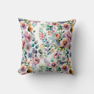Coussin Aquarelle Floral Motif sans joint