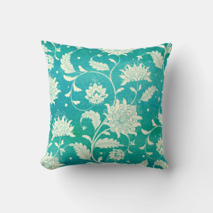 Coussin Aquarelle florale de porcelaine chinoise