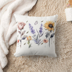 Coussin Aquarelle florale - Gi élégant et artistique