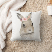 Coussin Aquarelle Florale Lapin Lapin Lapin Bois Animal (Couverture)